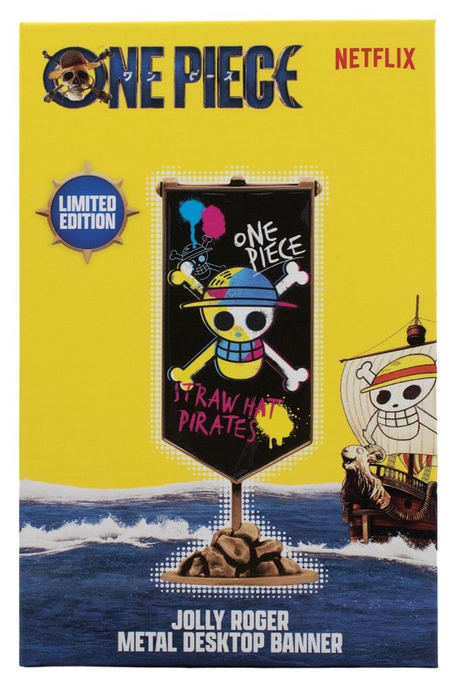 One Piece Replik Strohhutpiraten Metallbanner 11 x 6 cm