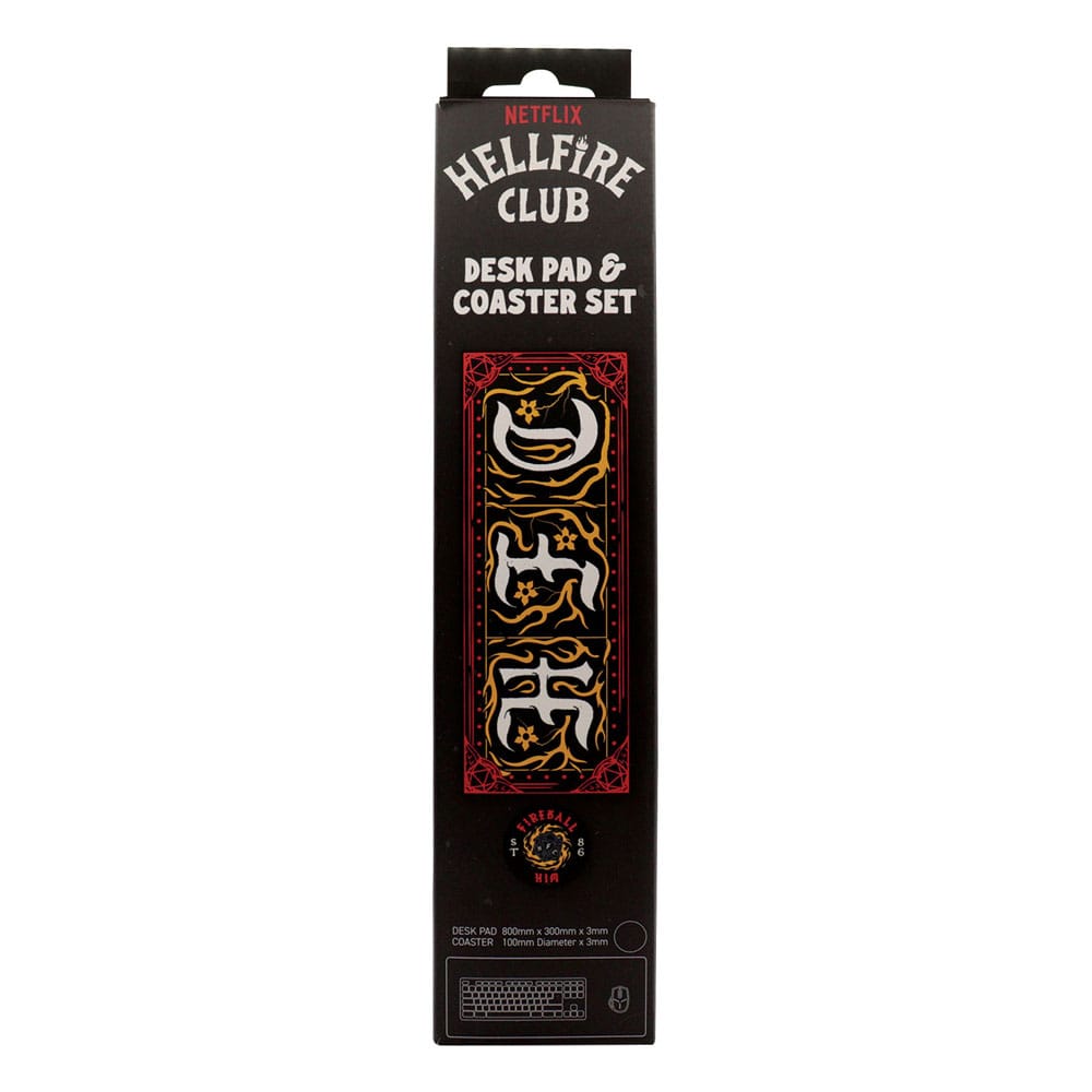Stranger Things Schreibtischunterlage & Untersetzer Hellfire Club  