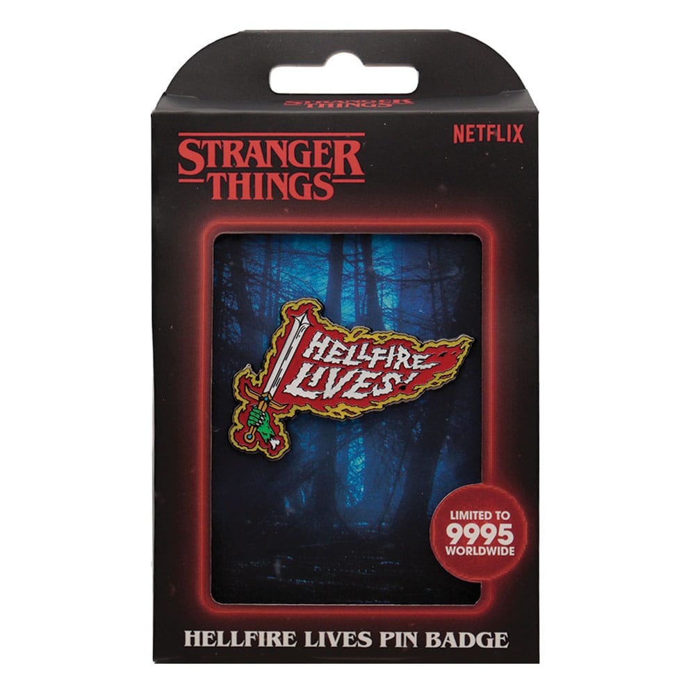 Stranger Things Ansteck-Pin Hellfire Lives Limited Edition        