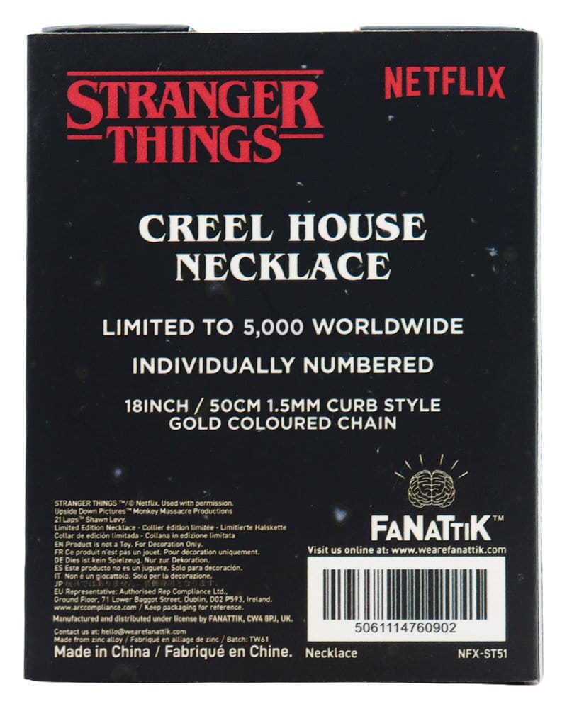 Stranger Things Halskette Creel House Window Limited Edition 3 x 2 cm