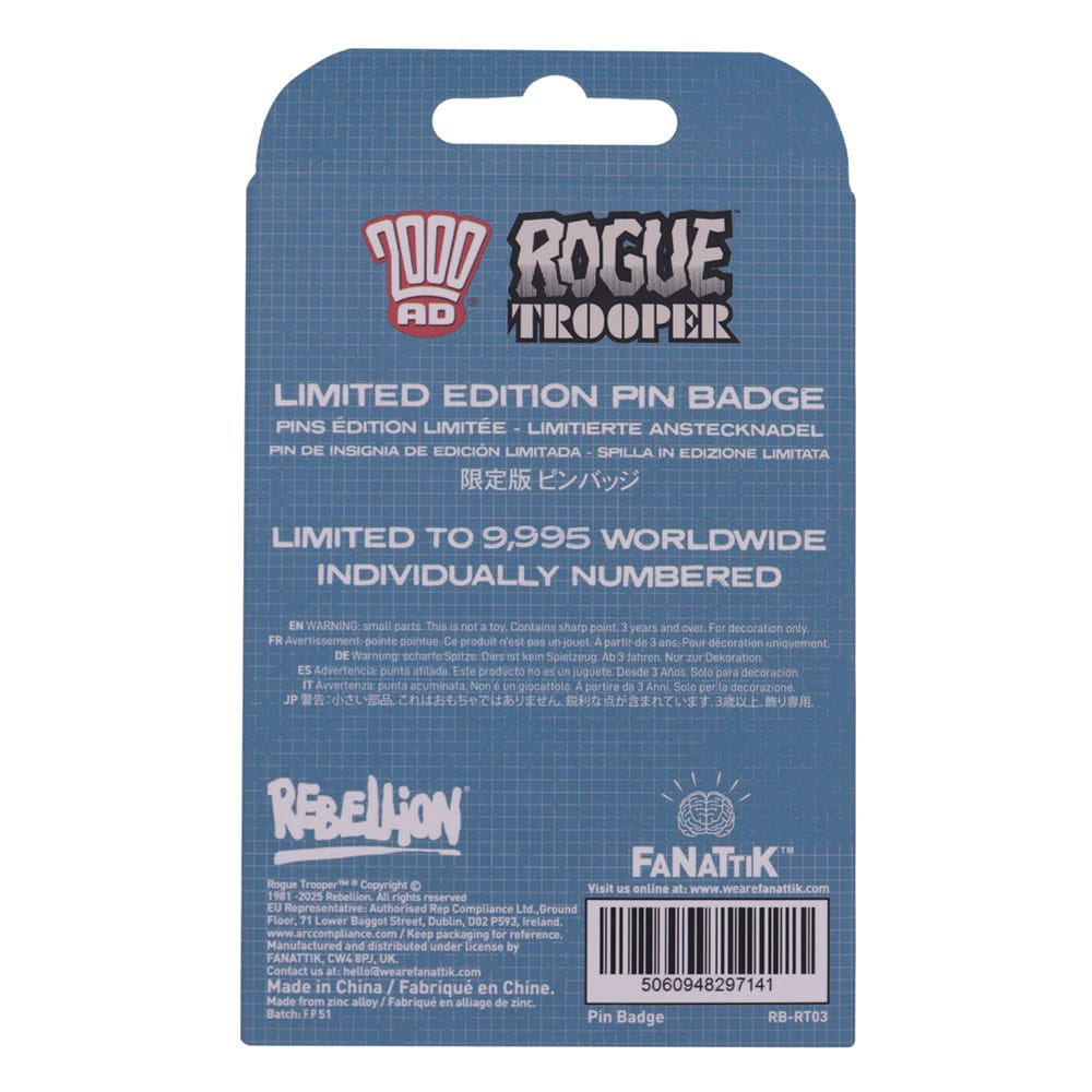 2000 AD Ansteck-Pin Rogue Trooper GI Limited Edition 