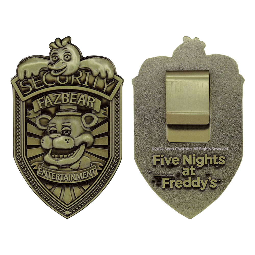 Five Nights at Freddy´s Replik Security Badge Antique Brass Edition