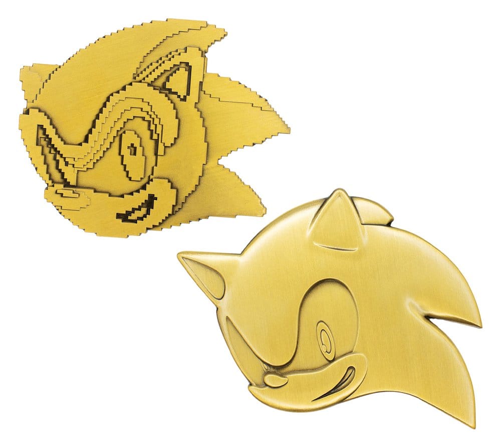 Sonic the Hedgehog Medaillen-Set 35th Anniversary Then & Now Limited Edition