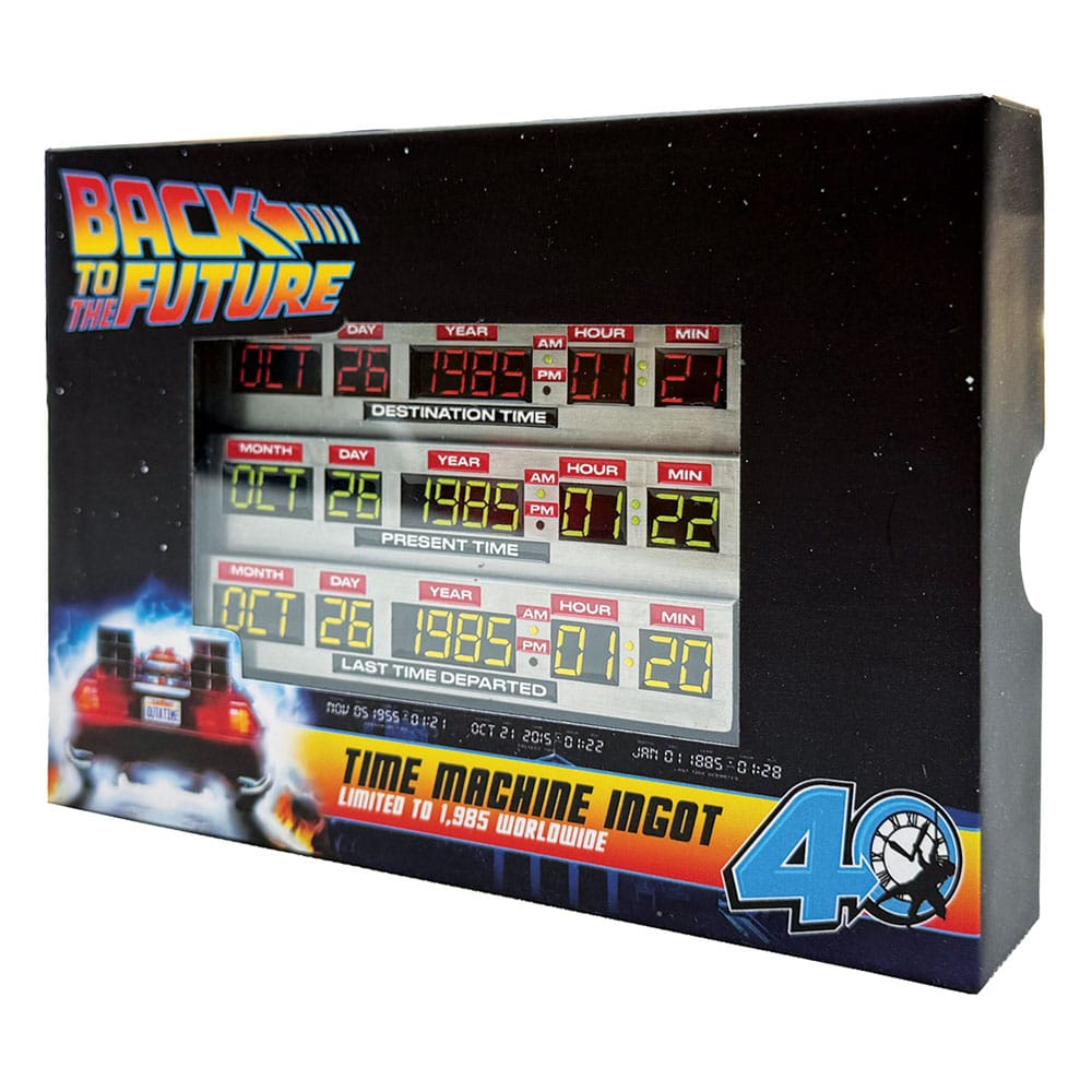 Zurück in die Zukunft Metallbarren 40th Anniversary Time Circuits Limited Edition   