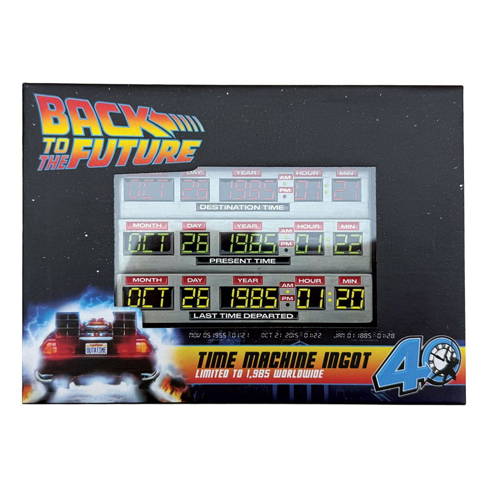 Zurück in die Zukunft Metallbarren 40th Anniversary Time Circuits Limited Edition   