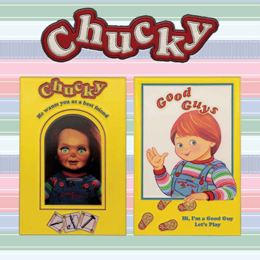 Chucky Die Mörderpuppe mit Spell Card Metallbarren Chucky Limited Edition 
