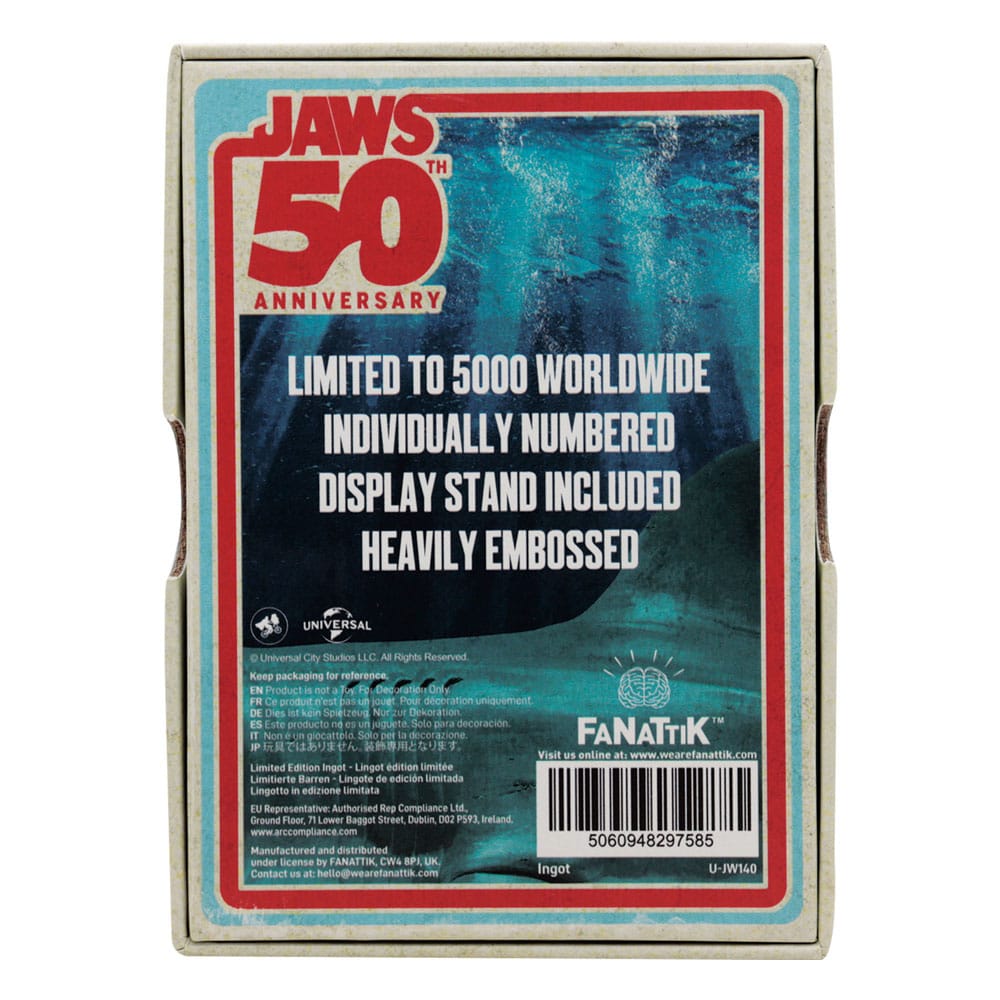 Jaws Metallbarren 50th Anniversary Poster Limited Edition           