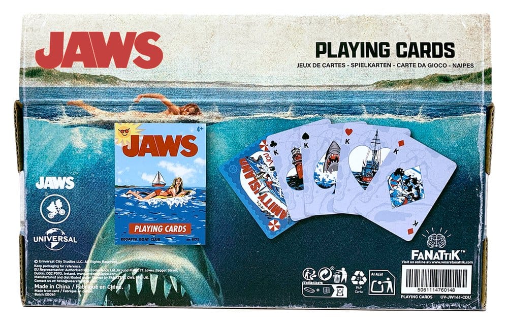 Der weiße Hai Spielkarten Display (12 Packs)