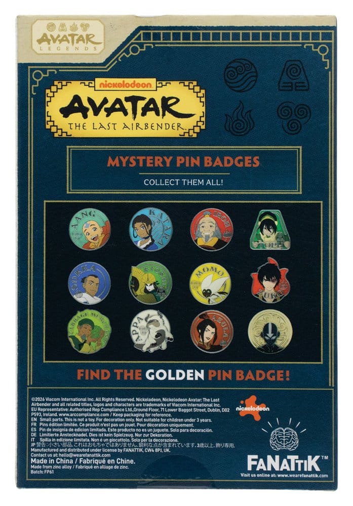 Avatar: The Last Airbender Mystery Ansteck-Pins Blind Box Display (12)