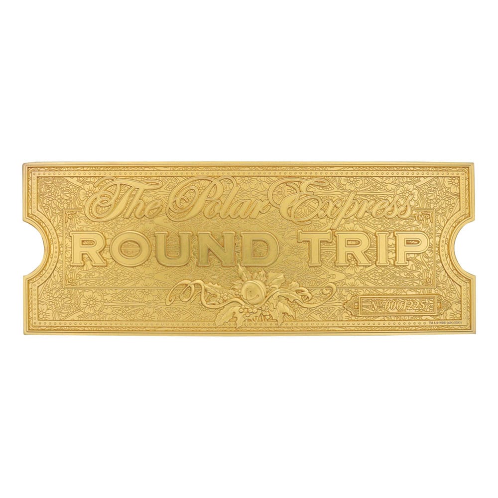 Der Polarexpress Replik Train Ticket 24k Gold Plated Limited Edition  