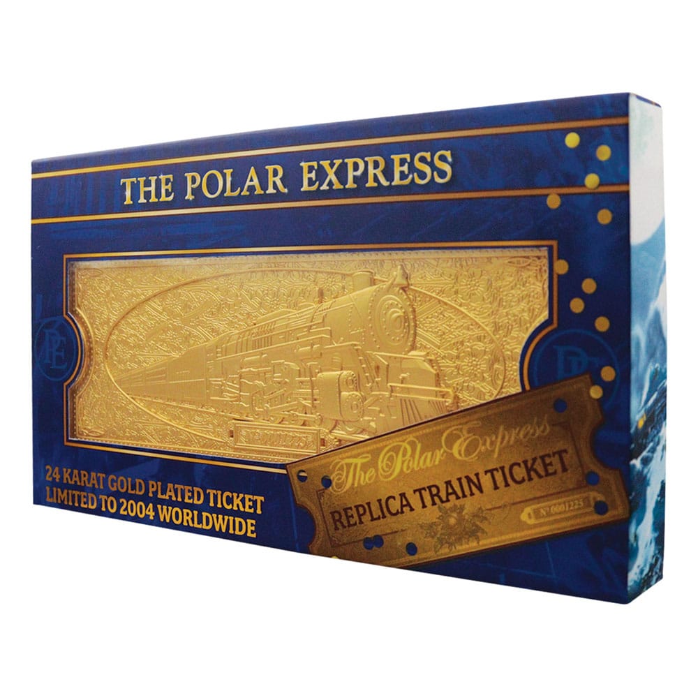 Der Polarexpress Replik Train Ticket 24k Gold Plated Limited Edition  