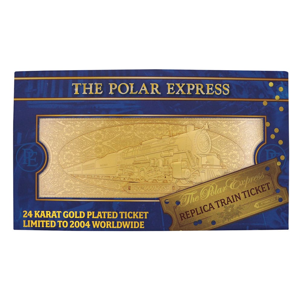 Der Polarexpress Replik Train Ticket 24k Gold Plated Limited Edition  