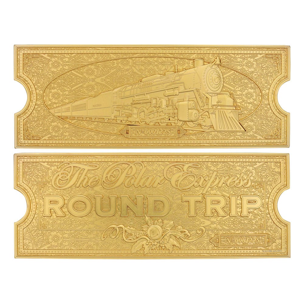 Der Polarexpress Replik Train Ticket 24k Gold Plated Limited Edition  