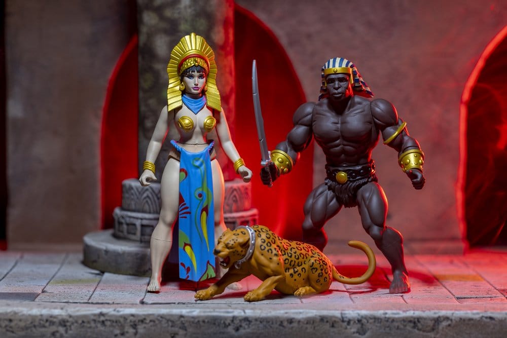 The Savage World of Frazetta Actionfiguren-Set Egyptian Queen & The Guard (Museum Edition) 14 cm