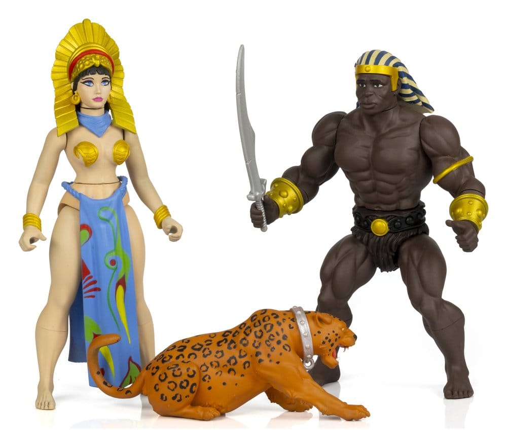 The Savage World of Frazetta Actionfiguren-Set Egyptian Queen & The Guard (Museum Edition) 14 cm