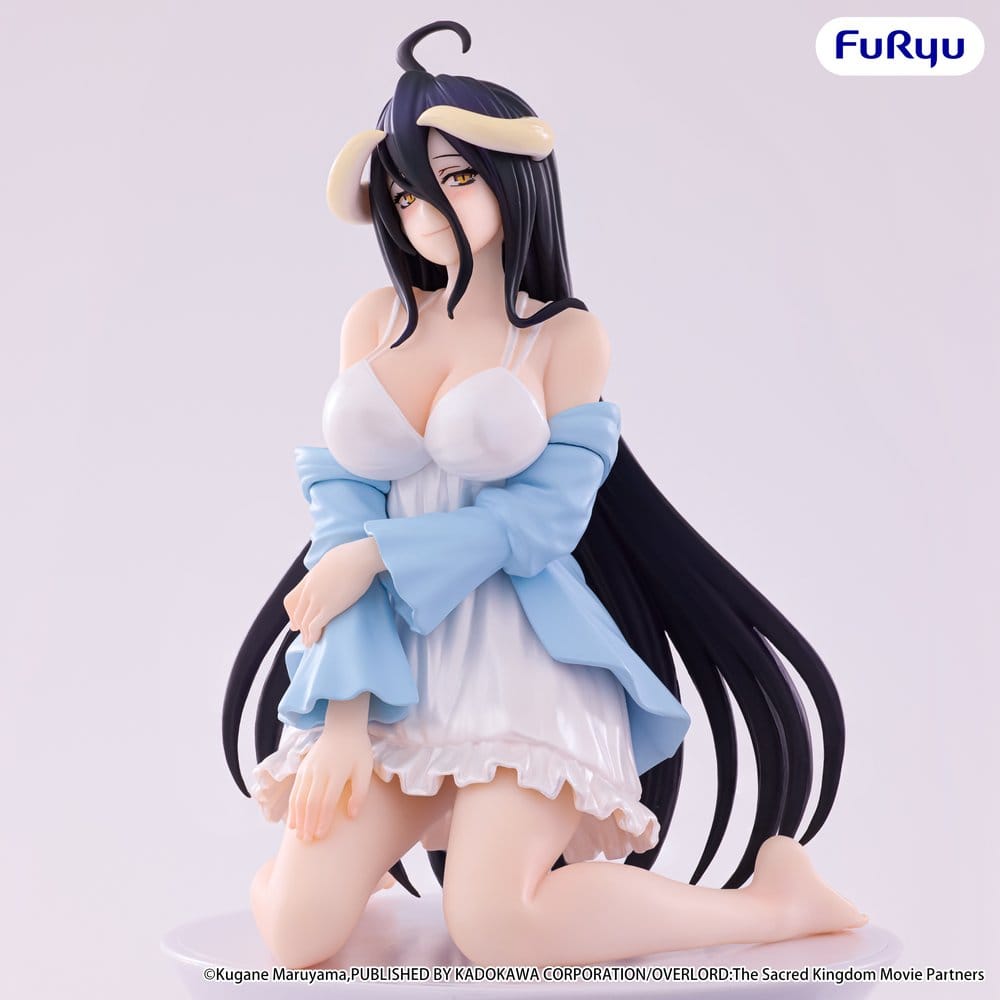 Overlord Noodle Stopper PVC Figur Albedo Loungewear Pearl White Ver. 12 cm