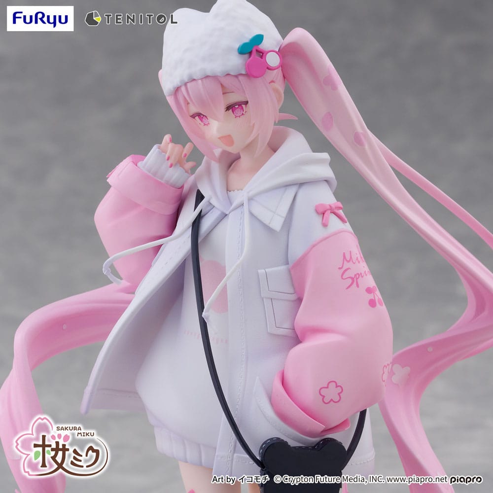 Hatsune Miku Tenitol PVC Statue Sakura Miku Cool style [petit] 19 cm   