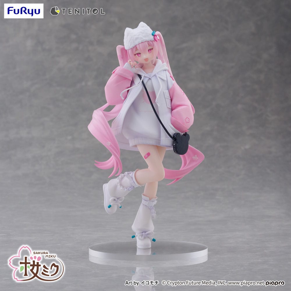 Hatsune Miku Tenitol PVC Statue Sakura Miku Cool style [petit] 19 cm   
