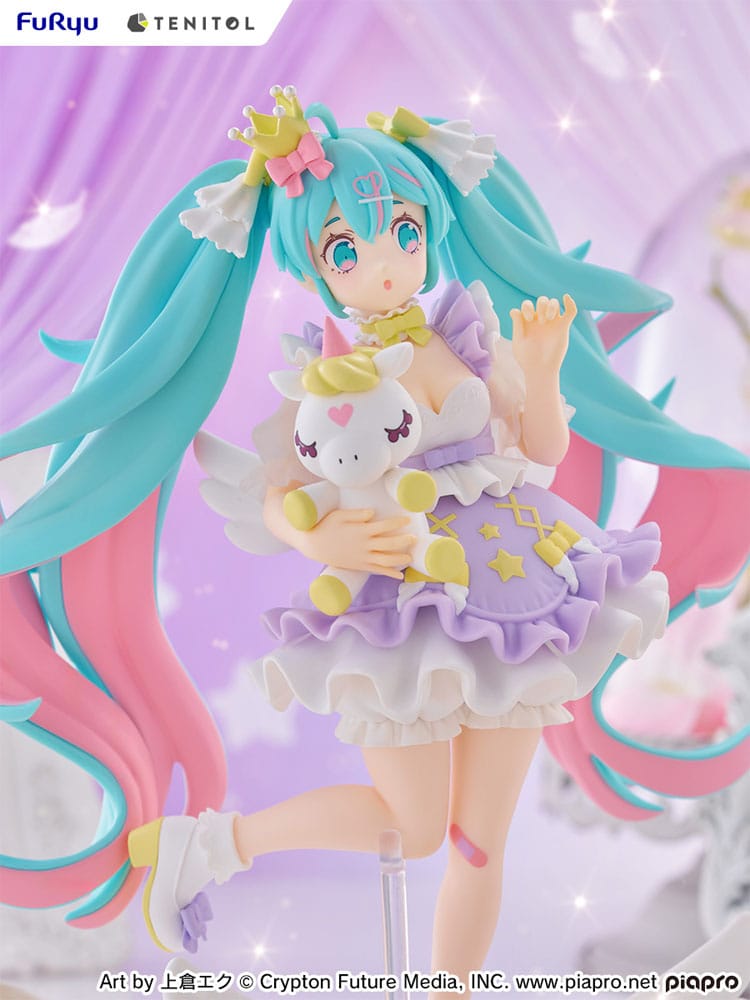 Hatsune Miku Tenitol PVC Statue Hatsune Miku Yumekawa Princess Lavender Ver. 21 cm 