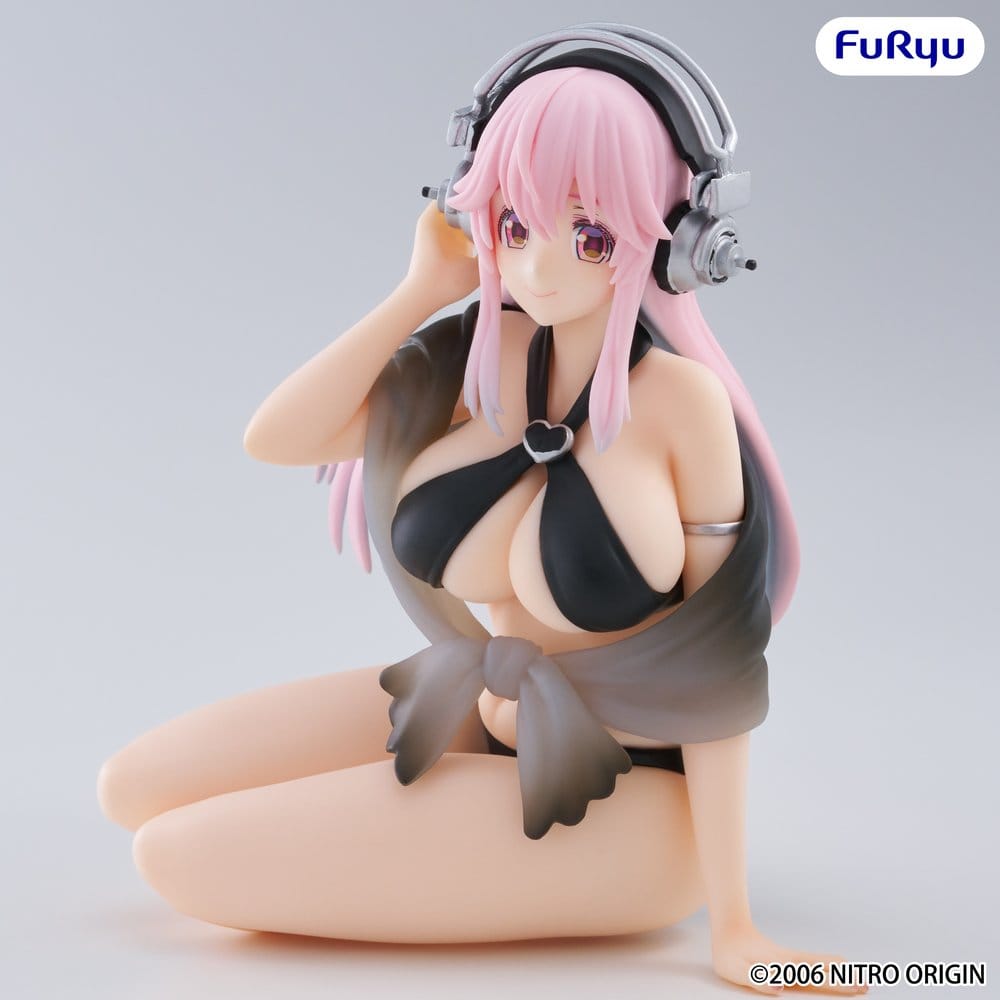 Super Sonico Noodle Stopper PVC Statue Super Sonico Swimsuit Black Color Ver. 10 cm 