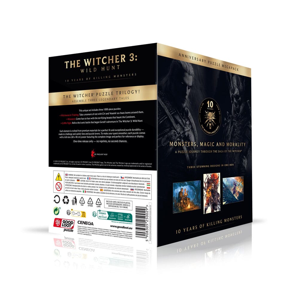 The Witcher 3 Puzzle Triology Wild Hunt 10 Years of Killing Monsters (1000 Teile)                                
