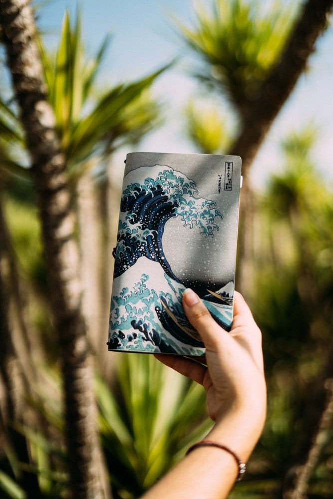 Hokusai Reisetagebuch Die große Welle vor Kanagawa 20 cm