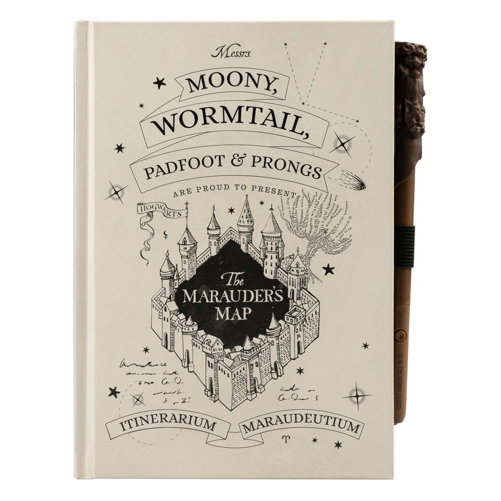 Harry Potter Premium Notizbuch A5 mit Licht Marauder's Map