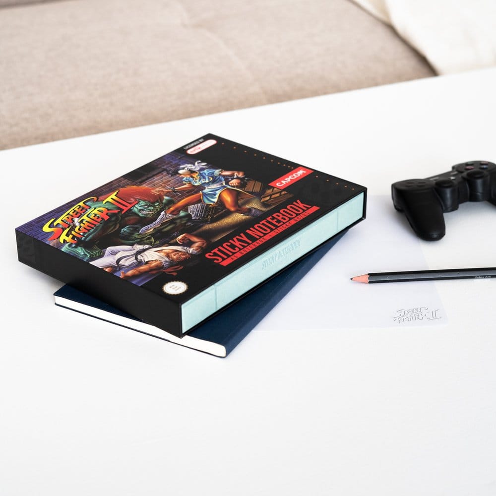 Street Fighter Premium Notizbuch mit Haftnotizen und Hülle A5 