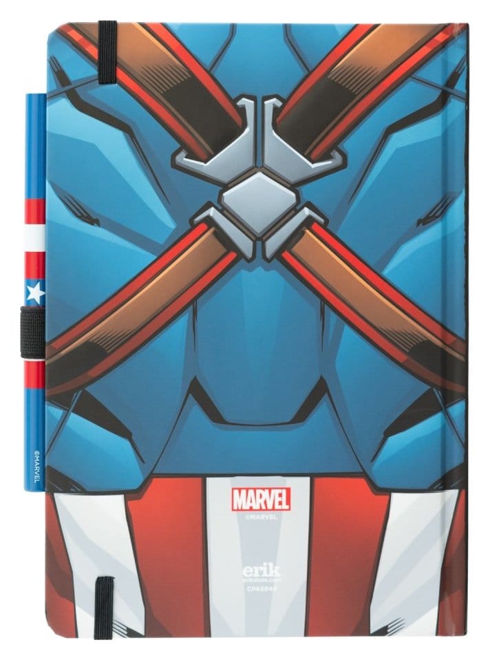 Marvel Captain America Premium Notizbuch mit Stift Uniform A5