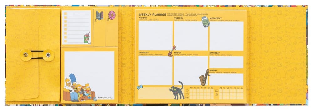 Die Simpsons Wochenplaner mit Haftnotizen 19 x 17 cm