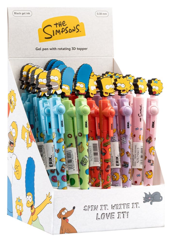 Die Simpsons Kugelschreiber mit drehbarer Deckkappe Display (25)