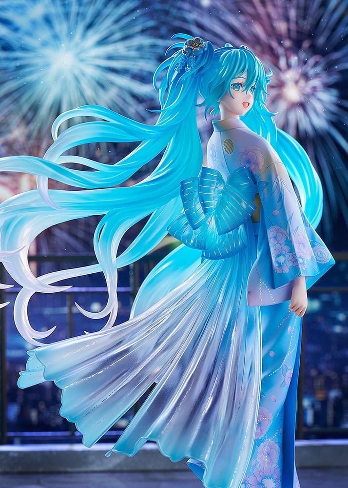 Character Vocal Series 01: Hatsune Miku PVC Figur 1/7 Music & Fire Works Ver. 23 cm