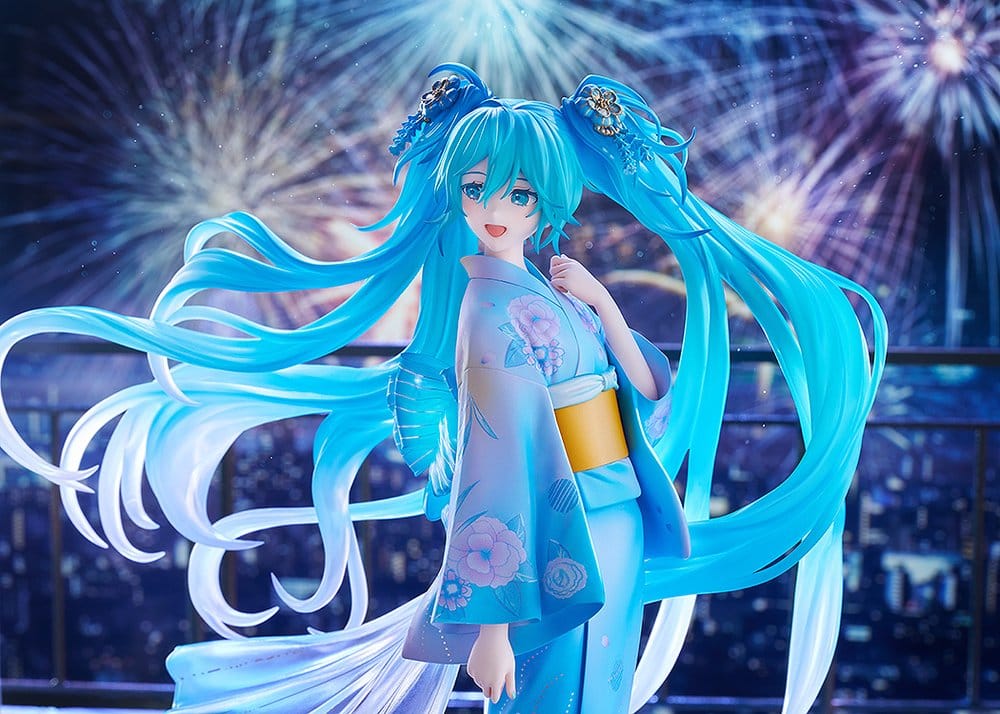 Character Vocal Series 01: Hatsune Miku PVC Figur 1/7 Music & Fire Works Ver. 23 cm