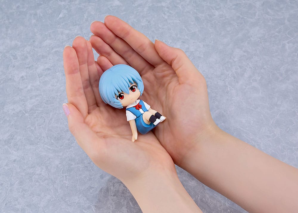 Rebuild of Evangelion Rubber Mascot Nendroid Plus Minifigur Rei Ayanami 8 cm  