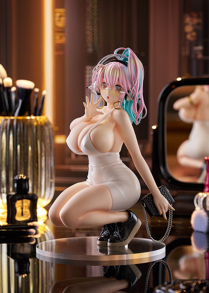Super Sonico Pop Up Parade PVC Statue Super Sonico: 15th Mini Dress Ver. L Size 20 cm               