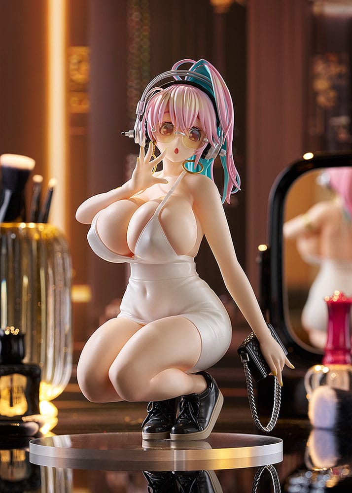 Super Sonico Pop Up Parade PVC Statue Super Sonico: 15th Mini Dress Ver. L Size 20 cm               