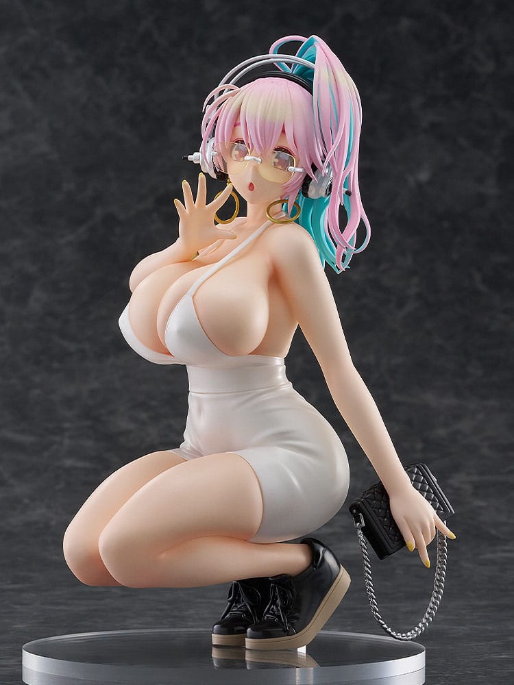 Super Sonico Pop Up Parade PVC Statue Super Sonico: 15th Mini Dress Ver. L Size 20 cm               