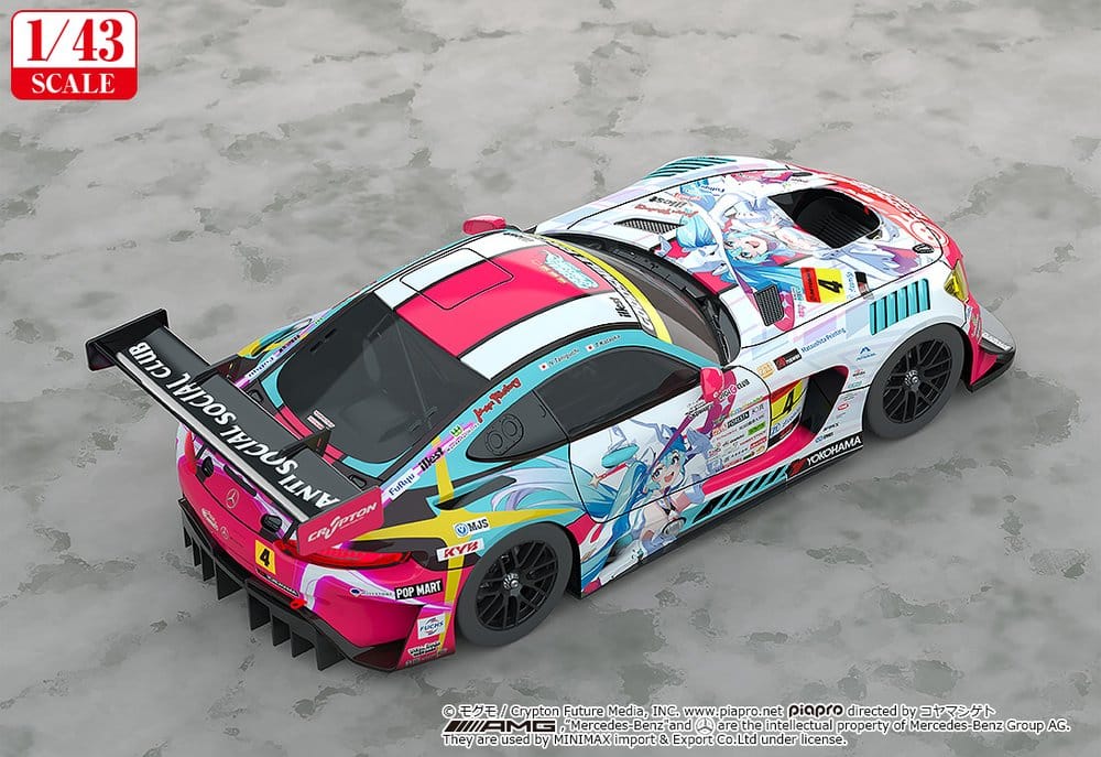 Hatsune Miku GT Project Fahrzeug 1/43 Good Smile Hatsune Miku AMG 2024 Season Opening Ver. 11 cm