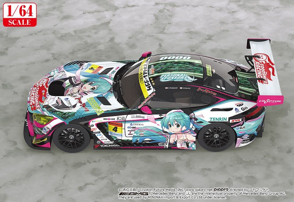 Hatsune Miku GT Project Fahrzeug 1/64 Good Smile Hatsune Miku AMG 2019 SUPER GT Ver. 7 cm