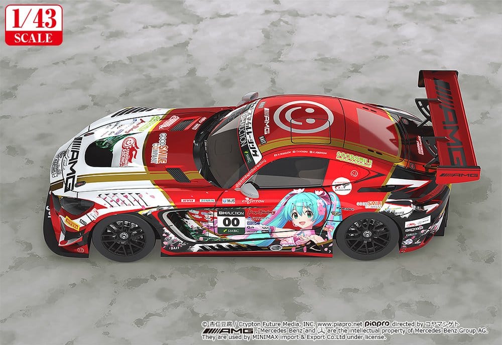 Hatsune Miku GT Project Fahrzeug 1/43 Mercedes-AMG Team Good Smile 2019 Suzuka 10Hours Ver. 11 cm