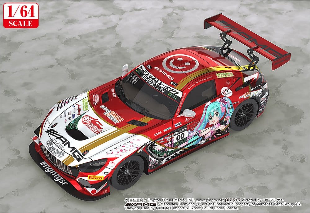 Hatsune Miku GT Project Fahrzeug 1/64 Mercedes-AMG Team Good Smile 2019 Suzuka 10 Hours Ver. 7 cm