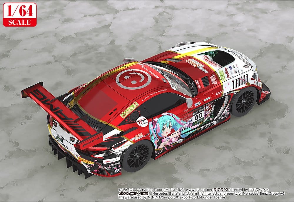 Hatsune Miku GT Project Fahrzeug 1/64 Mercedes-AMG Team Good Smile 2019 Suzuka 10 Hours Ver. 7 cm