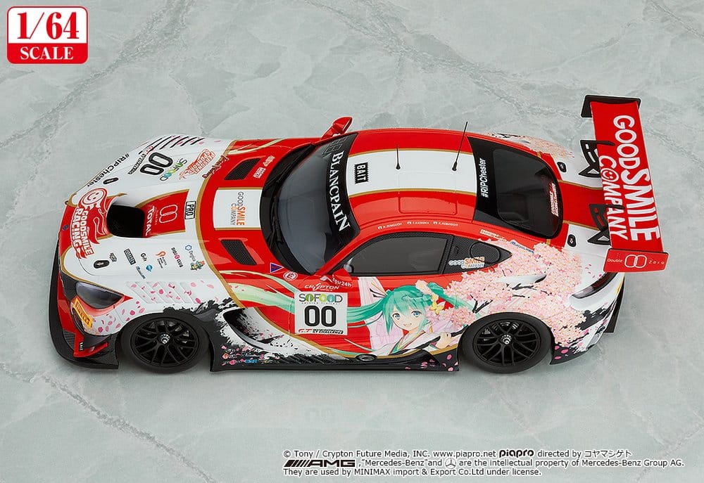 Hatsune Miku GT Project Fahrzeug 1/64 AMG 2017 SPA24H Ver. 7 cm