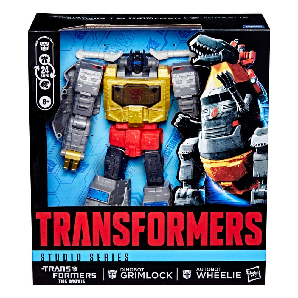 The Transformers: The Movie Studio Series Leader Class Actionfigur Dinobot Grimlock & Autobot Wheelie 22 cm