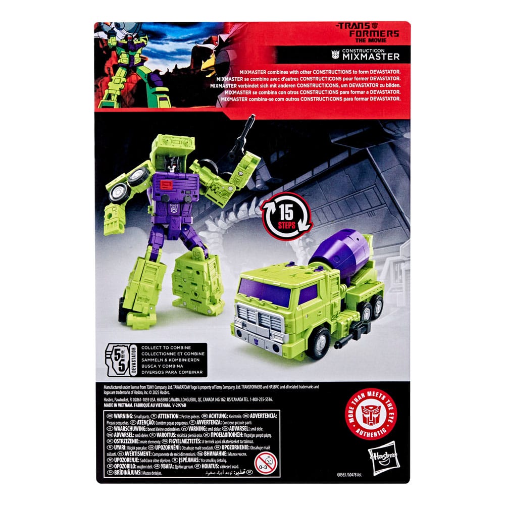 The Transformers: The Movie Studio Series Voyager Class Actionfigur Constructicon Mixmaster 16 cm