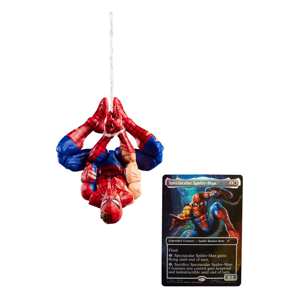 Marvel Legends Magic: The Gathering Actionfigur Battle-Damaged Spider-Man (plus exklusive Foil-Karte) 15 cm