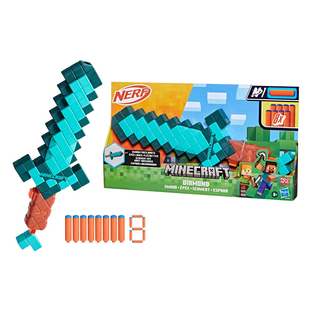 Minecraft NERF Diamantschwert mit Dart-Abschuss