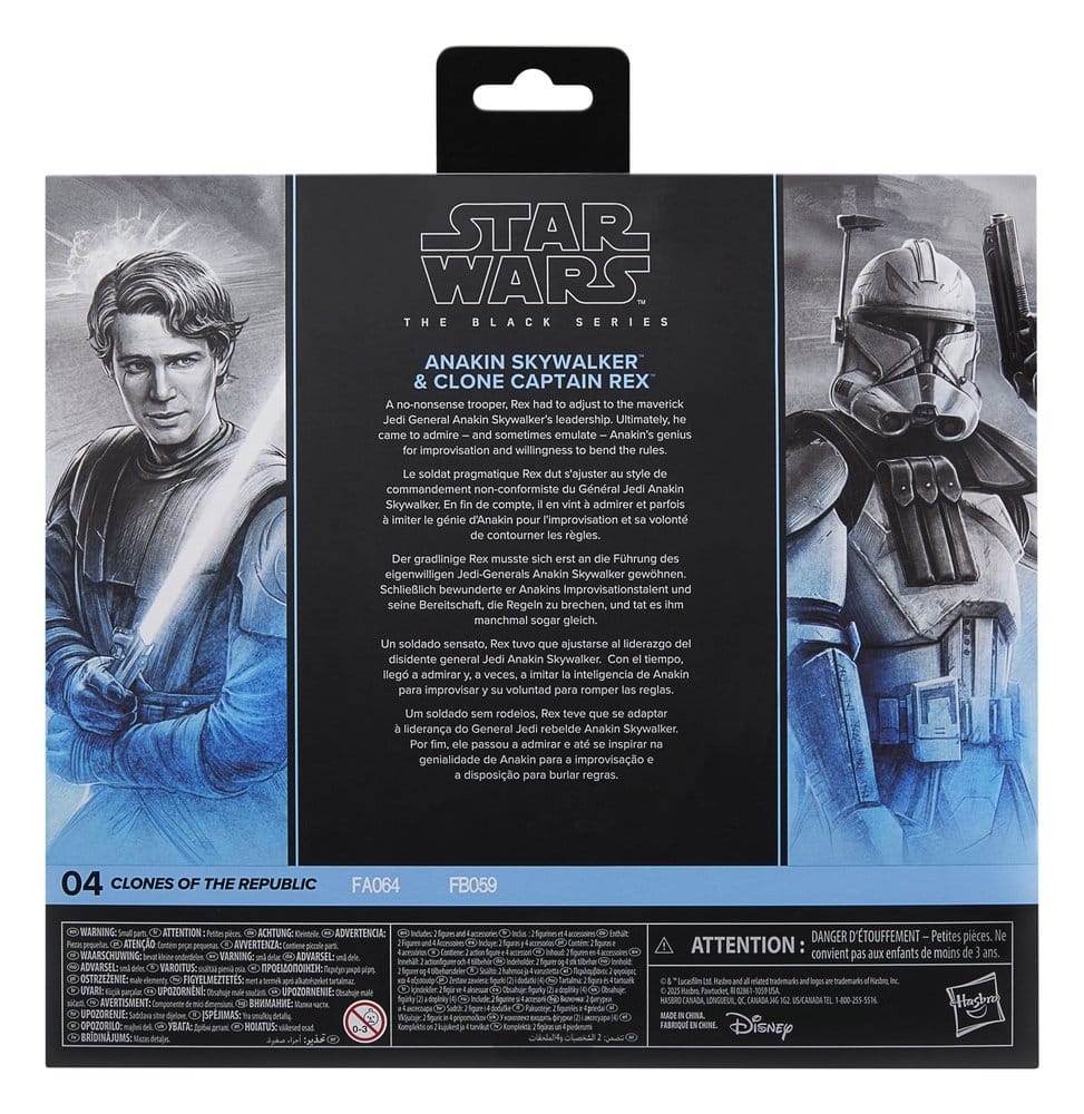 Star Wars Black Series Actionfiguren 2er-Pack Anakin Skywalker & Clone Captain Rex 15 cm
