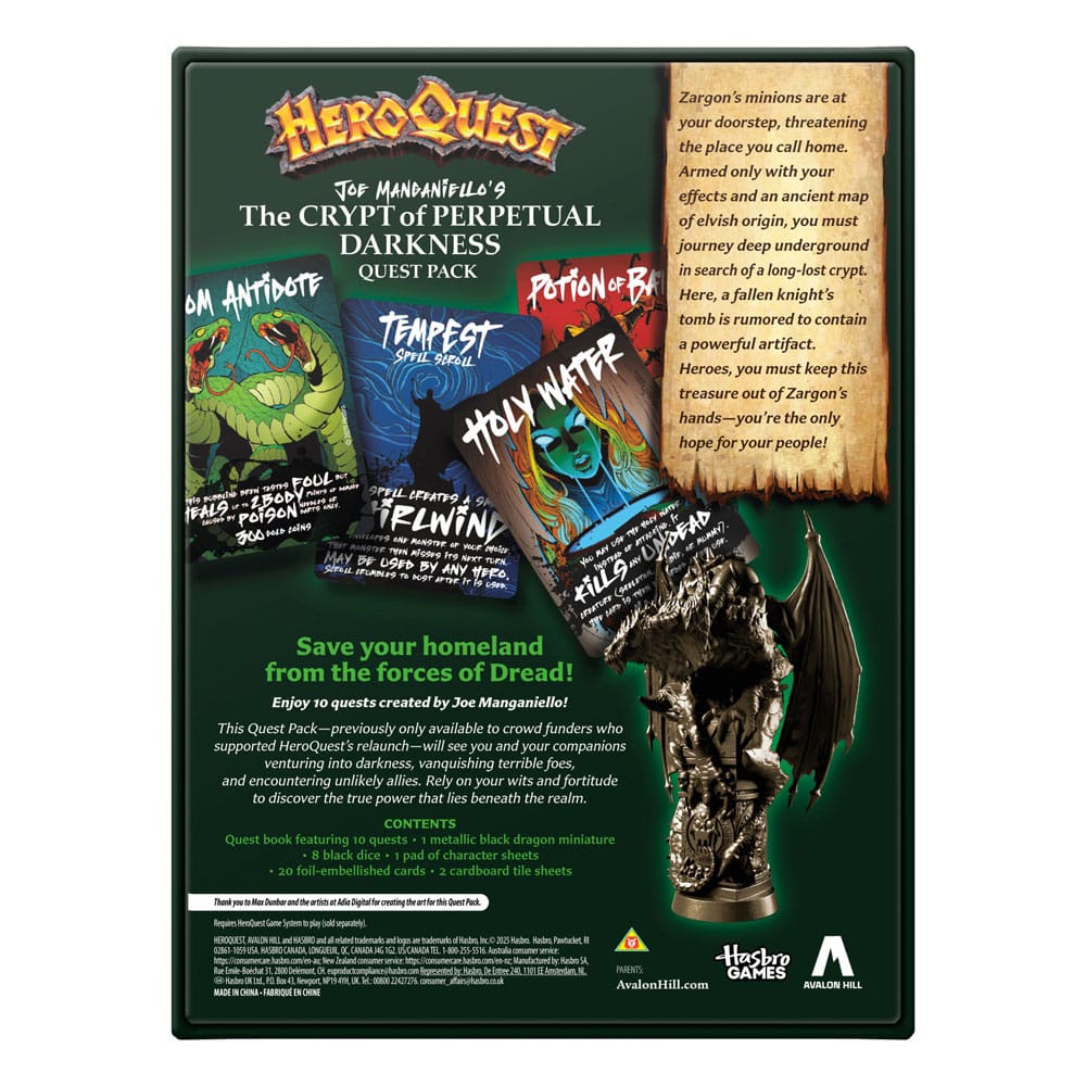 HeroQuest Brettspiel-Erweiterung The Crypt of Perpetual Darkness Abenteuerpack *Englische Version*
