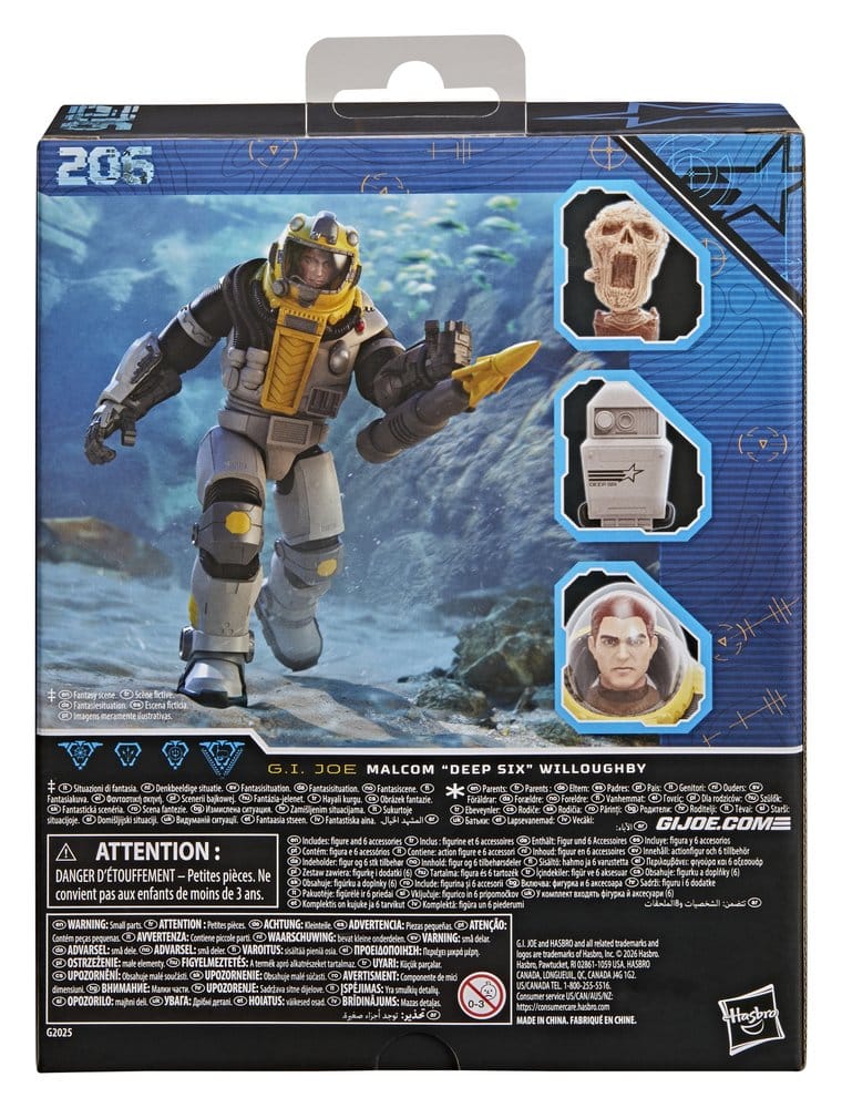 G.I. Joe Classified Series Deluxe Actionfigur #206 Malcom „Deep Six“ Willoughby 15 cm